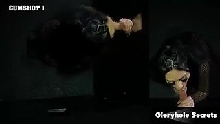 GLORYHOLE SECRETS - Kimberly Love Gulps Thick Fountains POINT OF VIEW Gloryhole Secrets