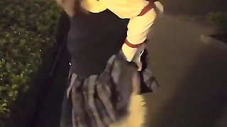 Hs19-a Girl in a School Uniform Was Bound Wander the Streets