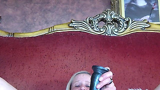 Intense Solo Fun with My Big Black Dildo