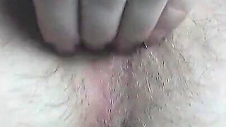 Playing with My Hairy Pussy Close up