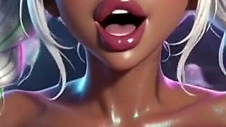Cute Cyberpunk Girls on Four Legs, Ai Animation