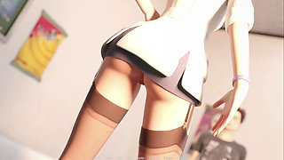 Overwatch XXX - Fucking Pink Lady's Pussy from Overwatch - Mercy's Route