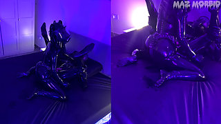 Gas Mask Latex Pegging and Anal Fisting with Mistress Patricia