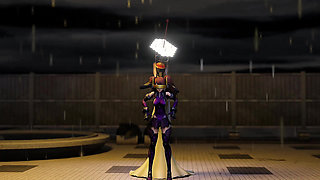 3D Girl warrior got taken by monster