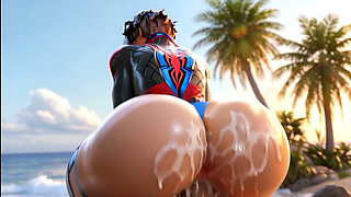 Big Ass Slut Gets Destroyed on the Beach by Mandingo Dick (ai)