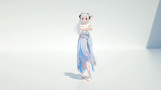 [mmd] Weak Sound - Flower Shade Transparent and Erotic Ancient Style Hanfu Particle Special Effects Flowing Water