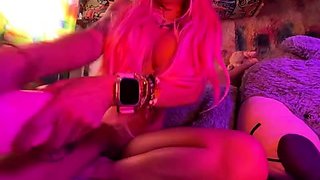 Sexy fairy girl Babyunicorn unique double dildo deep in