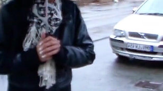 German MILF pickup and no condom fuck by stranger at real street casting