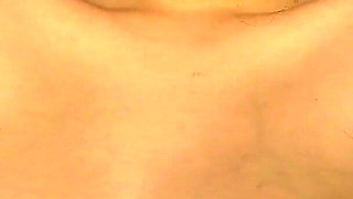 Stepsister Chews Gum and Blows Bubble Gum and Shows Her Big Tits While Playing with Her Gum and Big Tits