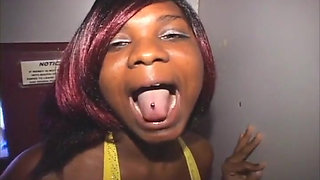 Wild Anal Black Chick Glory Hole Cocks Swallow and Ass Fucking