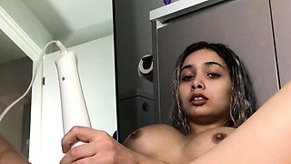 Amateur Brunette Slave Toyed