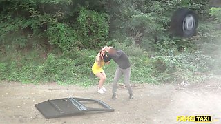 Faux taxi - hard aggressive outdoor sex gangbang with Eden Ivy, Rebecca Volpetti, woman group and Jennifer Mendez