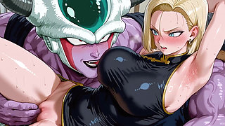 King Cold X Android 18 (db)