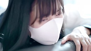 Sensual doggy sex with cute Japanese girl in school uniform