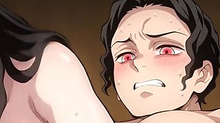 Muzan fucks Nezuko hard anime porn AI generated