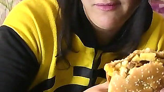 JOI Wanking at Me While Eating a Burger - Bunny Looner
