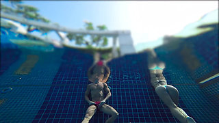 This Blonde Made Me Cum in a Public Pool!