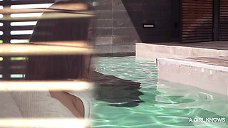 Carolina Abril Shares Poolside Adventure in Best Friends Lesbian Romance