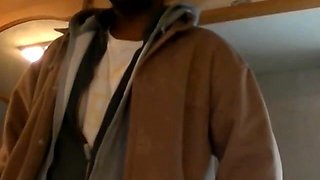 American deviant Dorky strokes BBC and shoots jizz