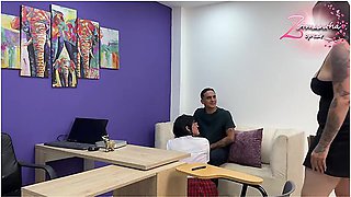 School Punishment: Principal Fucking Two Rebellious Students In Her Office