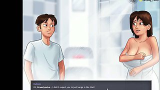 Intense Sex with Stepmom in the Shower Dubbed