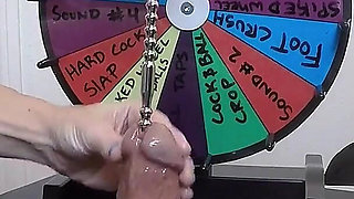 She Inserts a 30cm Probe All the Way Into His Meaty Cock. Playing BDSM Roulette.