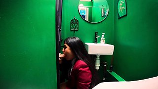 Glory hole blonde blowjob slut double facial