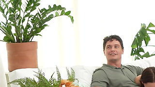 Two Guys Double Penetrated a Maid in the Pussy at a Porn Studio