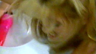 Blonde and brunette lesbians licking and sucking pussy