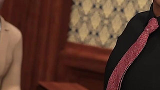 Busty Judge MILF's Pussy Destroyed by Hung Student Lawyer After Court Session - Law College Part 1