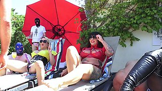 Ezada Sinn - Strap-On Gang-Bang By The Pool
