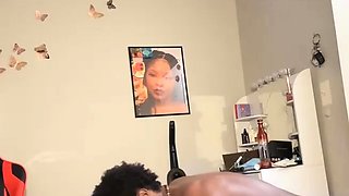 Curvy ebony slut get load of cum after hard BBC pounding