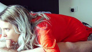 Horny big boobed fat chubby busty blonde