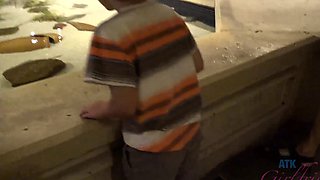 Cute amateur teen reality gangbang