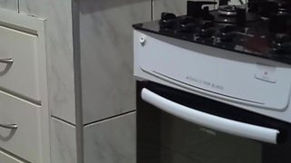 Maid Had Her Ass Used While Washing Dishes.