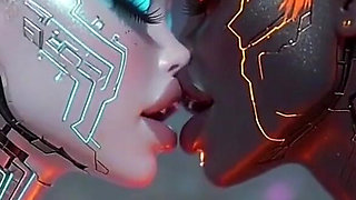Beautiful Aliens Kiss on Nice Music, Ai Animation