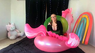 Close up with teen blonde sex doll rubbing her cunt