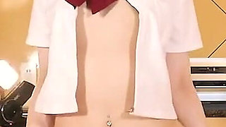 19-year-old Japanese Beauty. Amateur, Blowjob and Cumshot Sex. Uncensored, Asian, Hentai, POV, College Uniform Cosplay.