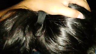 Cute brunette's kinky BDSM blowjob and fisting POV