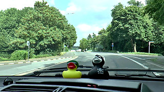 Outdoor Park Tease Turns Wild DP Rv Fuck