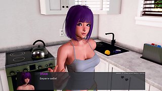 Busty detective with cartoonish curves in a wild adventure