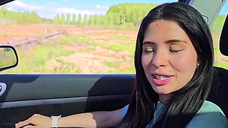 Latina Sales Woman Has Great Onlyfans Car Sex On The Way To