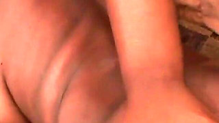 Miss Simone a dark skinned slut with a smooth pussy fucking with a big black cock pounding her pussy