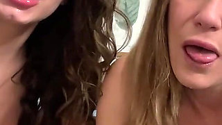 MILF & Me Makeout! Spitty Drooly Sloppy Big Titty Lesbians Kiss - Chloe Kreams, Aderes Quin