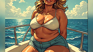 Hot Women Enjoying Yacht Ai Art