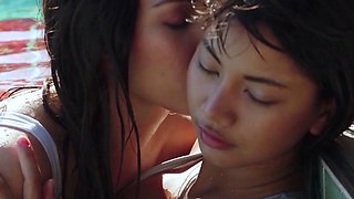 Thai teen nstripping her cute asian GF
