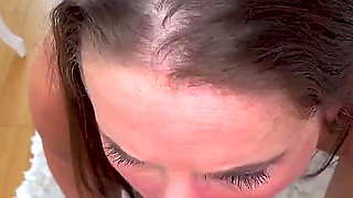 20 Years Old Teen Sofie Marie POV Deepthroat Blowjob and Cum Swallow