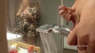 Amateur MILF Step Mom Anastasia Ocean Catches Hard Jerking in Bathroom - Family Pervert Fun