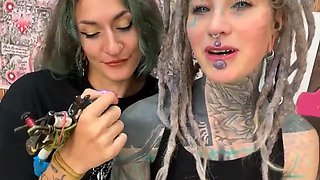 Tattooeed and Piercings Titty Tattoo Session Turns Into Wild Anal Ride