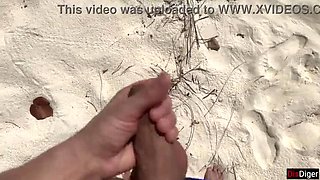 Stepmom and Stepdaughter Public Beach Sex - Big Tits Amateur Facial Cumshot